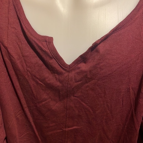 CACIQUE Maroon Long Sleeve Casual‎ Shirt - Picture 2 of 6